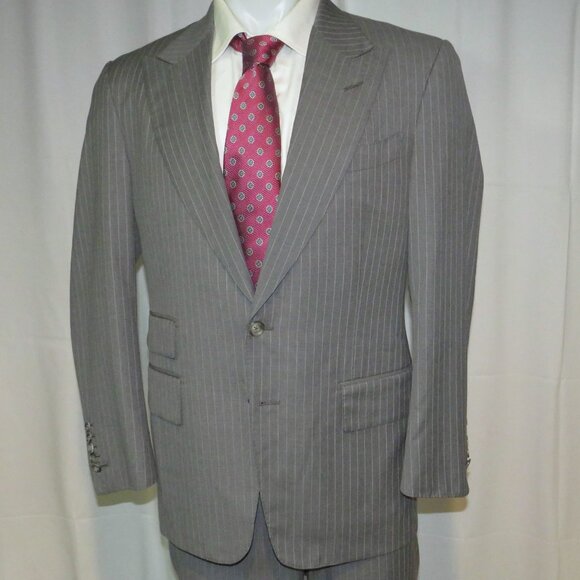 Tom Ford Shelton Gray Stripe Current Two Button Suit 40R - Picture 6 of 16